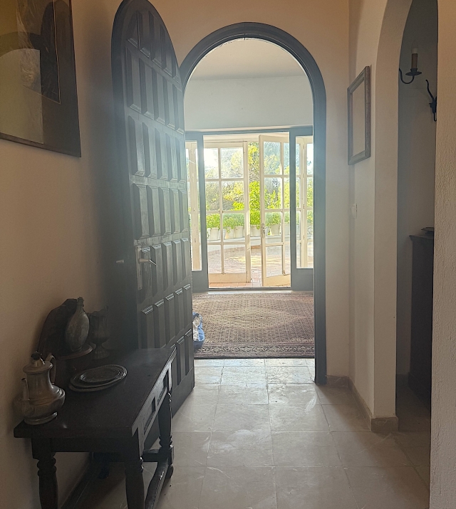 Resa Estates for sale te koop project Cala Tarida Ibiza pool hallway.jpeg